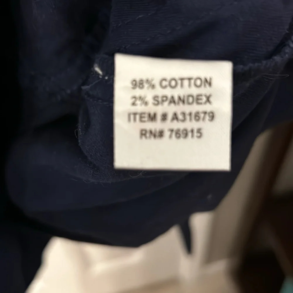 Appleseeds Women’s (S) Navy Blue Button Front Stretch Cotton Blend Jacket. - Picture 4 of 5